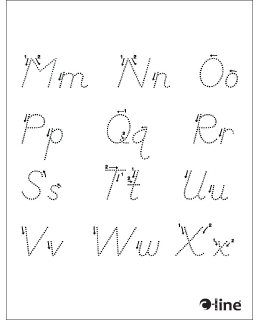 M - X Handwriting Sheet