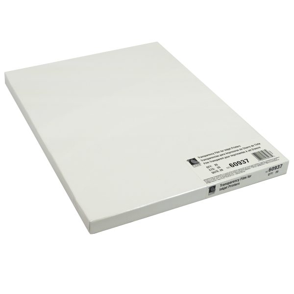 Ink Jet Transparency Film, 8 1/2 x 11, 20/BX - 60937 - C