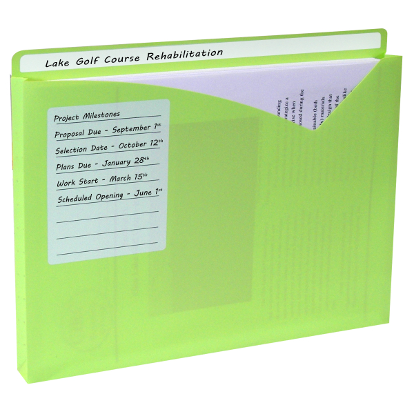 C-Line Wite-on Poly File Jackets