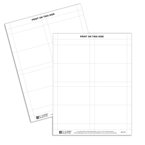 Small Scored White Name Tent Cardstock -87527 - C-Line Products