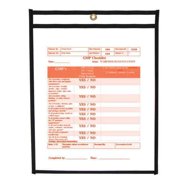 Shop Ticket Holders, Stitched, 8-1/2 x 11 25/BX - 46911 - C