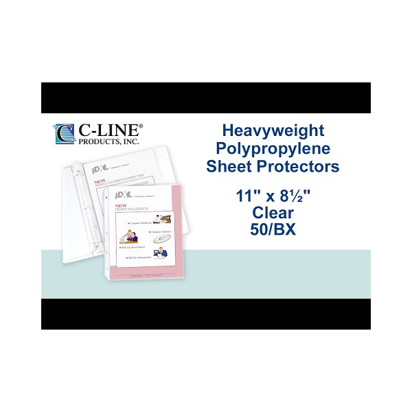 Heavyweight Poly Sheet Protector, 50/BX - 62013 - C-Line