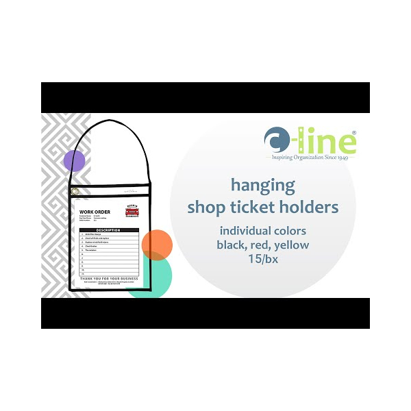 C-Line Fabric Hanging Strap Shop Ticket Holders - 12 C-Line Fabric Hanging Strap Shop Ticket Holders - 12