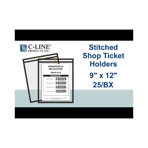 Shop Ticket Holders, Stitched, 9 x 12 25/BX - 46912 - C-Line Products Shop Ticket Holders, Stitched, 9 x 12 25/BX - 46912 - C-Line Products