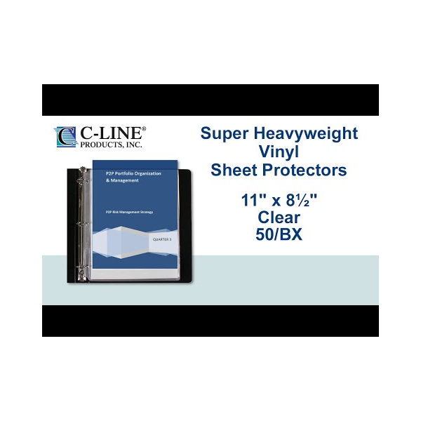 Super Heavyweight Vinyl Sheet Protectors, Nonglare, 2 Sheets, 11 x 8.5, 50/Box Super Heavyweight Vinyl Sheet Protectors, Nonglare, 2 Sheets, 11 x 8.5, 50/Box
