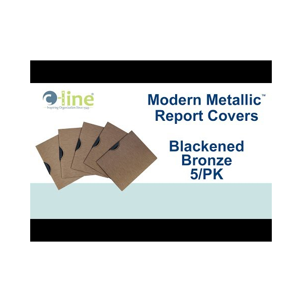 Modern Metallic Executive Style Report Cover, Swing Clip, 8.5 x 11, Bronze/Bronze, 5/Pack