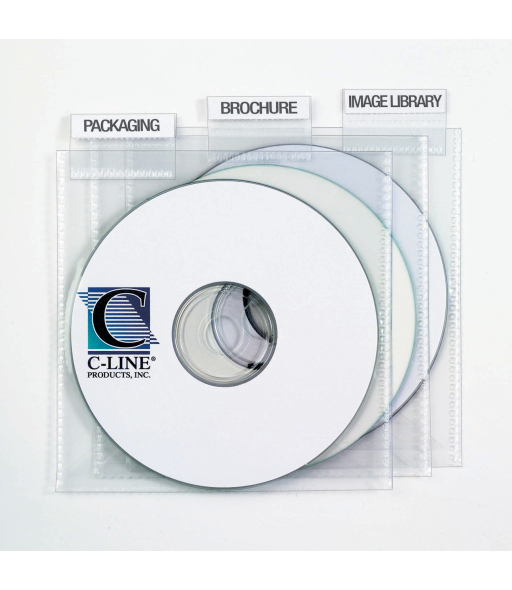 Individual CD/DVD Holders with Index Tabs, Clear, 9/PK, 61908