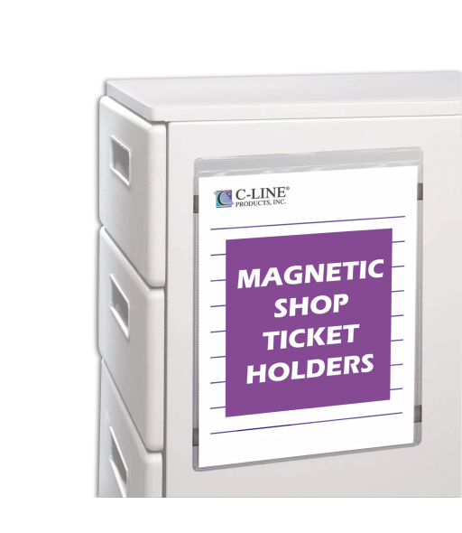 Magnetic shop ticket holder, 8½ x 11