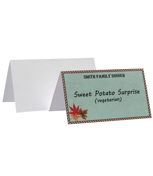 Small Scored White Name Tent Cardstock, 160/BX, 87527