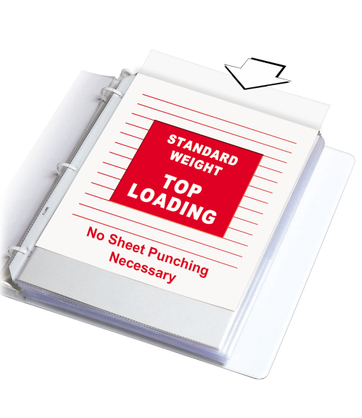 Standard Weight Polypropylene Sheet Protector, Clear, 11 x 8 1/2, 100/BX, 62027