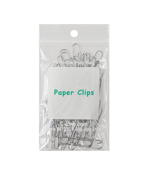 Write-On Poly Bags, 2 x 3, In Use, Paper Clips Example