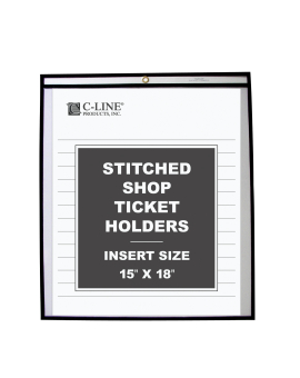 C-Line Shop Ticket Holder Stitched 4"x6" 25/BX Clear Vinyl 46046 