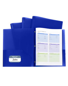 2-Pocket Heavyweight Poly Port Folder, Prongs - 33961 - C