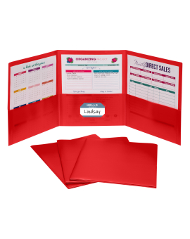 3-Pocket Poly Portfolios, Assorted, 1/EA, 33940 | C-Line