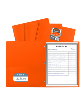 2-Pocket Heavyweight Poly Port Folder, Prongs - 33963 - C
