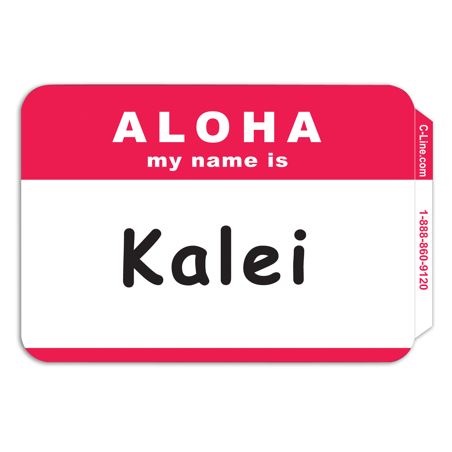 C-Line's Pressure Sensitive Badges, Aloha