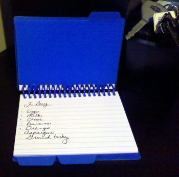 index card book