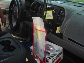 Keep receipts and important papers together while on the road